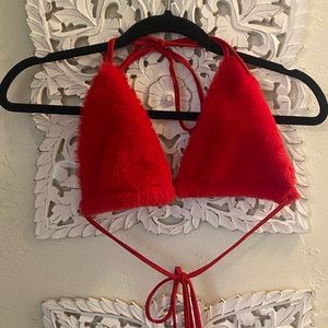 Faux Fur Bikini Top